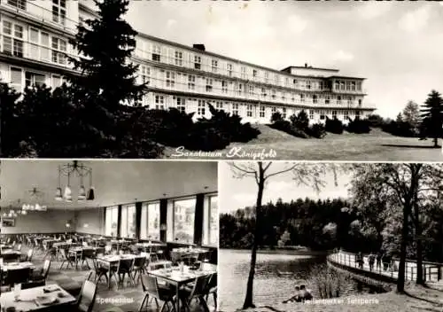 Ak Ennepetal, Kurklinik Königsfeld, Sanatorium der LVA Westfalen, Speisesaal, Heilenbecker Talsperre