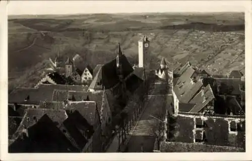 Ak Rothenburg ob der Tauber Mittelfranken, Blick vom Rathausturm, Westen, Teilansicht