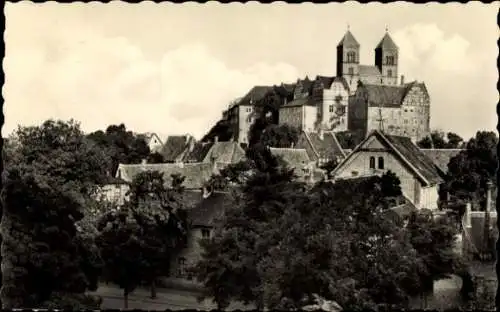 Ak Quedlinburg im Harz, 1000-jährige Stadt, Schloss, Dom