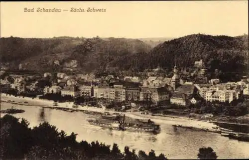 Ak Bad Schandau Sächsische Schweiz, Totalansicht