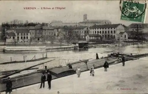 Ak Verdun Meuse, Schleuse, Hospital