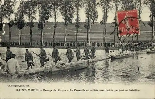 Ak Saint Mihiel Meuse, Passage de Riviere