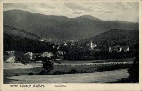 Ak Sülzhayn Ellrich Südharz, Gesamtansicht, Kaiserblick