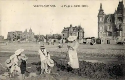 Ak Villers sur Mer Calvados, Plage a maree basse