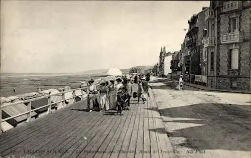 Ak Villers sur Mer Calvados, Promenade de Planches, Route de Trouville