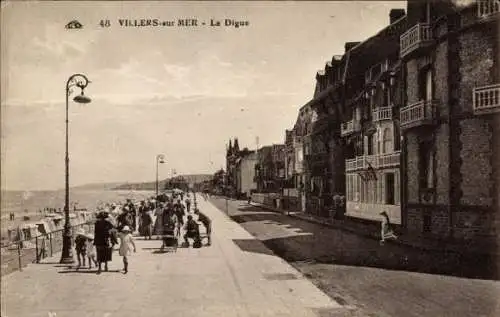 Ak Villers sur Mer Calvados, Digue