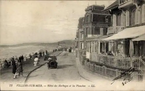 Ak Villers sur Mer Calvados, Hotel des Herbages, les Planches