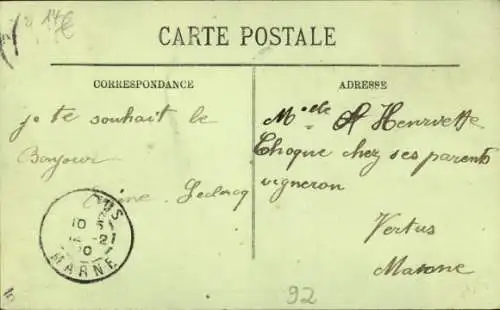 Ak Asnières sur Seine Hauts-de-Seine, Hochwasser Januar 1910, Place de la Station