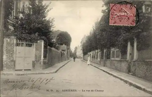 Ak Asnières sur Seine Hauts-de-Seine, Rue de Chanzy