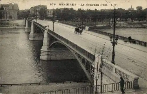 Ak Asnières sur Seine Hauts-de-Seine, Neue Brücke