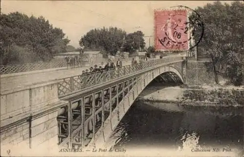 Ak Asnières sur Seine Hauts-de-Seine, Pont de Clichy