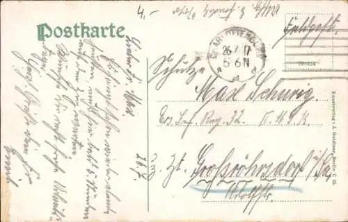 Ak Berlin Charlottenburg, Anlagen am Dernburg Platz, Cuno Fischer Straße