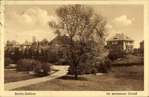 Ak Berlin Zehlendorf Dahlem, im schwarzen Grund