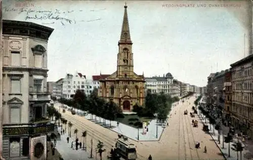 Ak Berlin Wedding, Weddingplatz, Dankeskirche