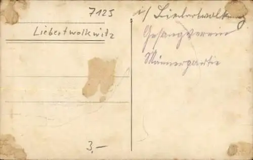 Litho Liebertwolkwitz Leipzig in Sachsen, Gesangsverein, Gruppenbild