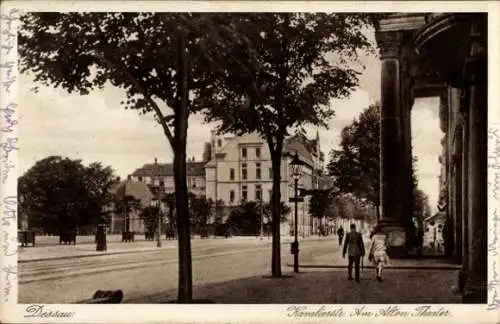 Ak Dessau in Sachsen Anhalt, Kavalierstraße, Altes Theater