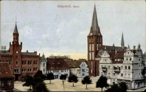 Ak Bitterfeld in Sachsen Anhalt, Markt