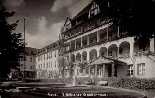 Foto Ak Gera in Thüringen, Städtisches Krankenhaus