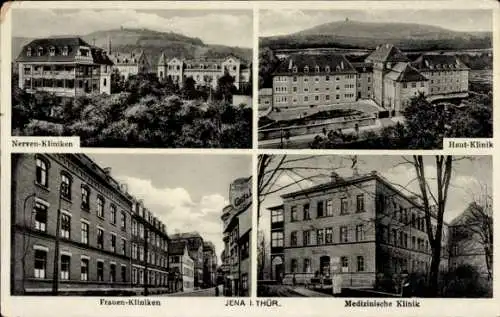 Ak Jena in Thüringen, Nervenkliniken, Hautklinik, medizinische Klinik, Frauenklinik