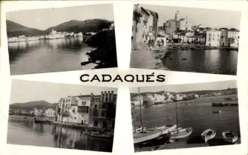 Ak Cadaqués Katalonien, Hafen, Teilansicht