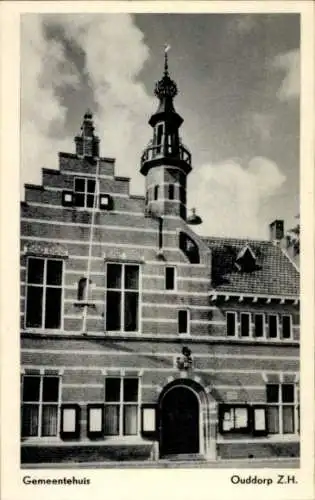 Ak Ouddorp Südholland, Rathaus