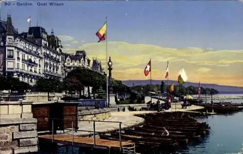 Ak Genf Genf Schweiz, Quai Wilson