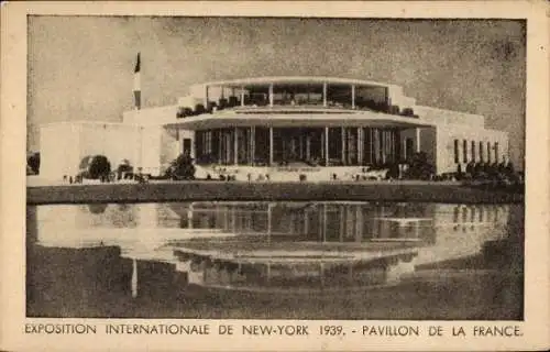 Ak New York City USA, Weltausstellung 1939, französischer Pavillon