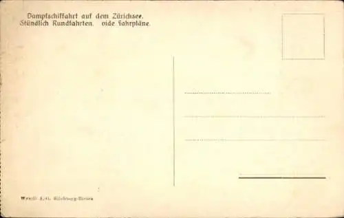 Ak Zürich Stadt Schweiz, Dampfschiff Helvetia auf dem Zürichsee, Panorama