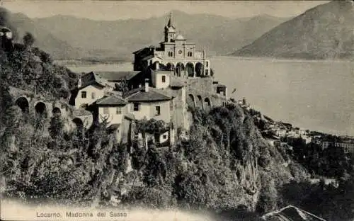 Ak Locarno, Kanton Tessin, Schweiz, Madonna del Sasso