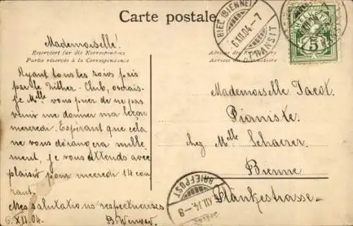 Ak Biel Bienne Kt. Bern, Museum Schwab