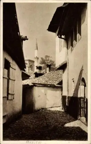 Ak Sarajevo Bosnien Herzegowina, Blick in die Gasse