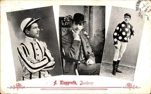 Ak Jockey A. Klapproth, Portrait