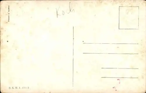 Künstler Ak Koch, Pferderennsport, Trabrennen