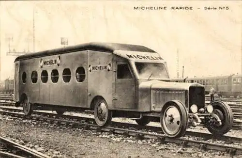 Ak Micheline Rapide, Schienenbus, Leichttriebwagen, Bus auf Schienen