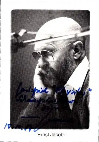 Ak Schauspieler Ernst Jacobi, Portrait, Autogramm