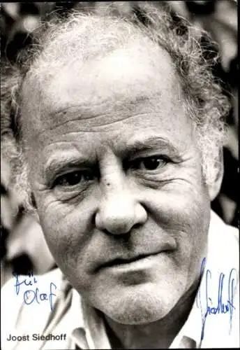 Ak Schauspieler Joost Siedhoff, Portrait, Autogramm