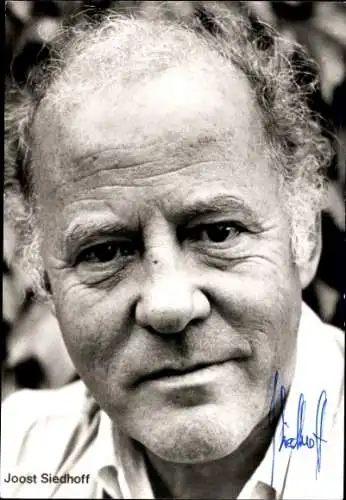 Ak Schauspieler Joost Siedhoff, Portrait, Autogramm