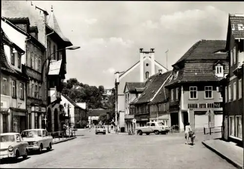 Ak Schmölln in Thüringen, Amtsplatz, Geschäft Uhren, Foto, Tabakwaren, Autos