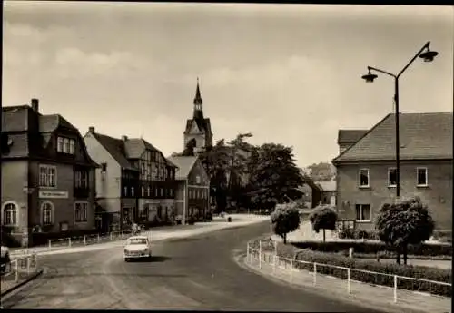 Ak Rositz im Altenburger Land Thüringen, Karl Marx Straße, Trabant, Rat der Gemeinde