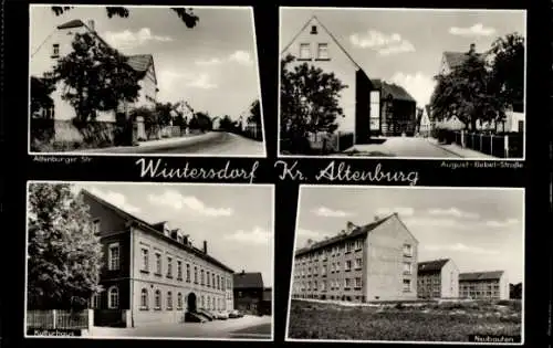 Ak Wintersdorf Meuselwitz in Thüringen, Kulturhaus, Neubauten, Altenburger Straße