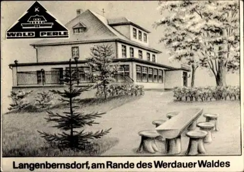 Ak Langenbernsdorf in Sachsen, Wald Perle