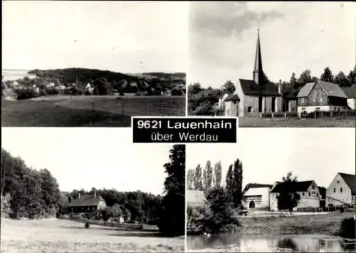 Ak Lauenhain Crimmitschau in Sachsen, Ortsansichten, Kirche