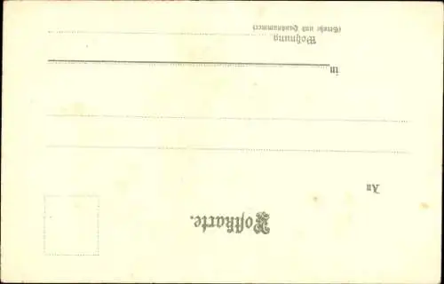 Litho Segelschiffe im Hafen, Hafenszene