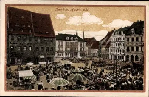 Ak Zwickau in Sachsen, Hauptmarkt