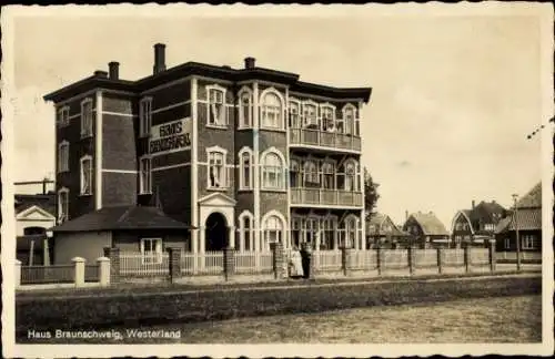 Ak Westerland auf Sylt, Haus Braunschweig