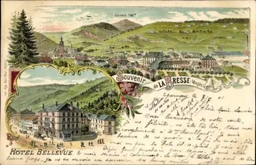 Litho La Bresse Vosges, Gesamtansicht, Hotel Bellevue