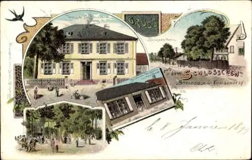 Litho Koenigshoffen Königshofen Strasbourg Straßburg Elsass Bas Rhin, Schlößchen