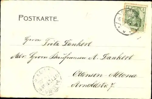 Ak Gartow im Wendland, Schloss, Kirche, Spring mit Post