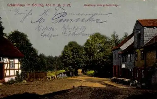 Ak Schießhaus im Solling Deensen Niedersachsen, Gasthaus zum grünen Jäger