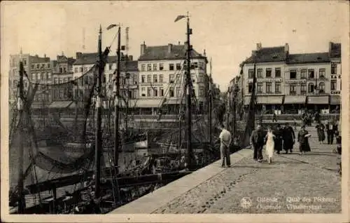 Ak Ostende Ostende Westflandern, Quai des Pecheurs